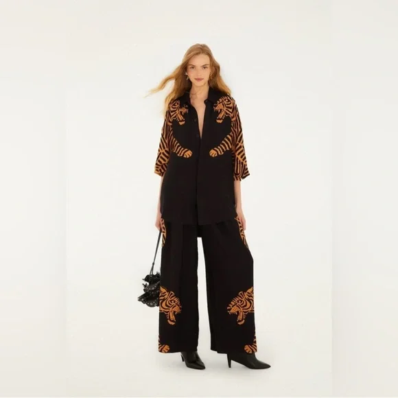 FARM Rio Black Tiger Long Sleeve Shirt - Picture 5 of 9